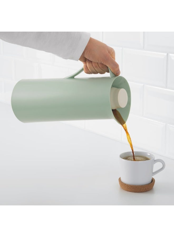 BEHÖVD Vacuum flask, light green/beige, 1 l - Image 3